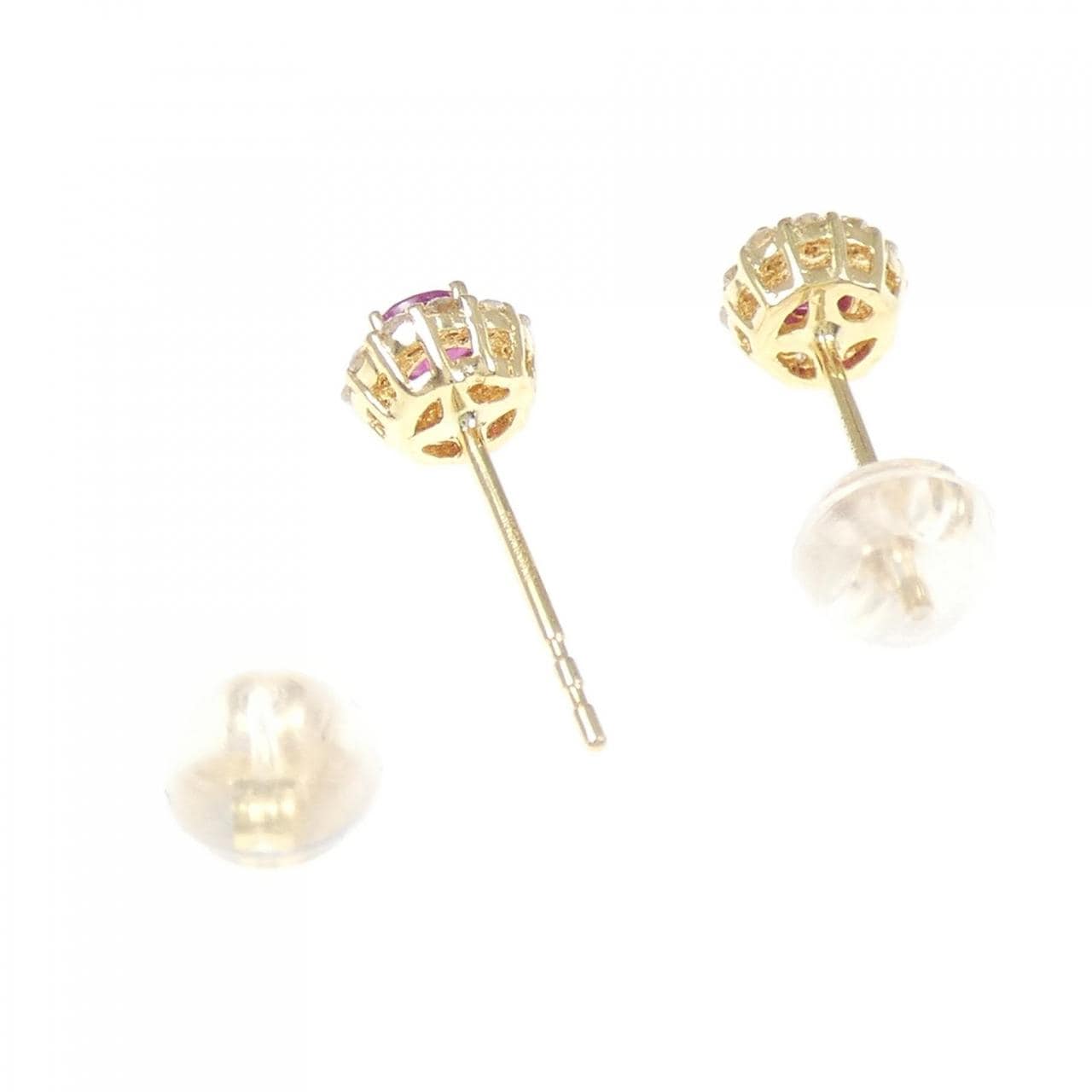 K18YG ルビー ピアス 0.36CT