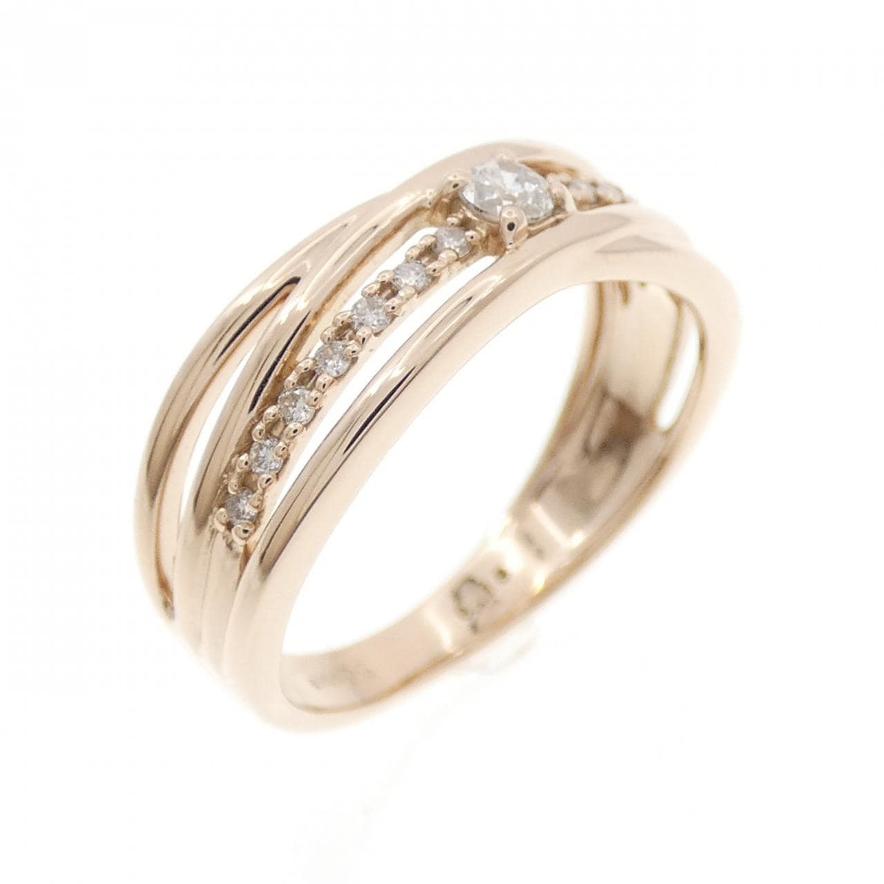 K18PG ダイヤモンド リング 0.13CT