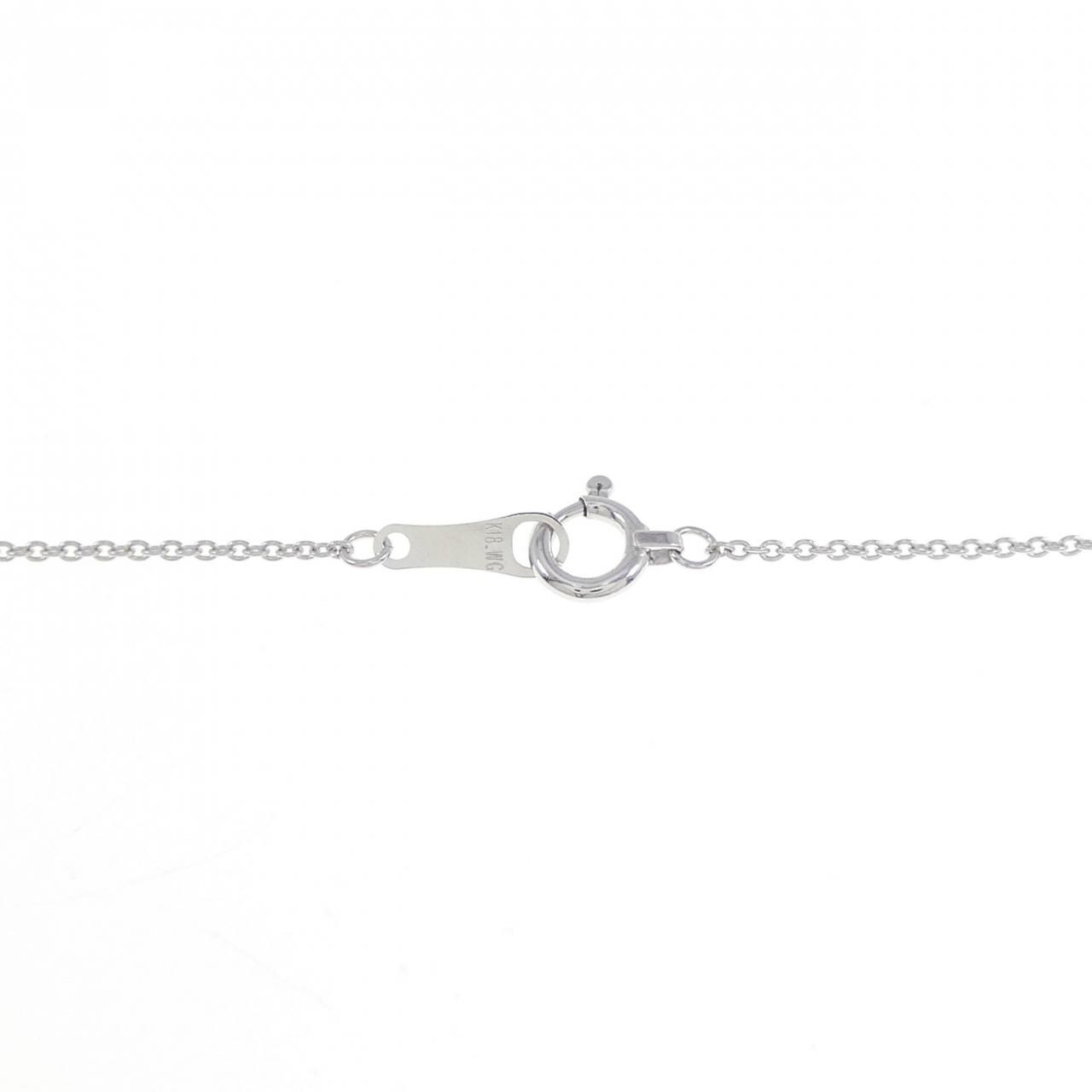 K18WG クロス ダイヤモンド ネックレス 0.06CT
