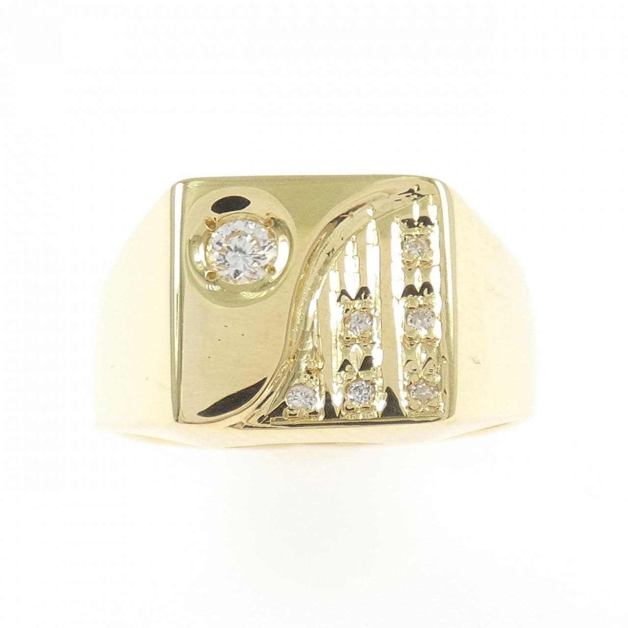 K18YG ダイヤモンド リング 0.12CT