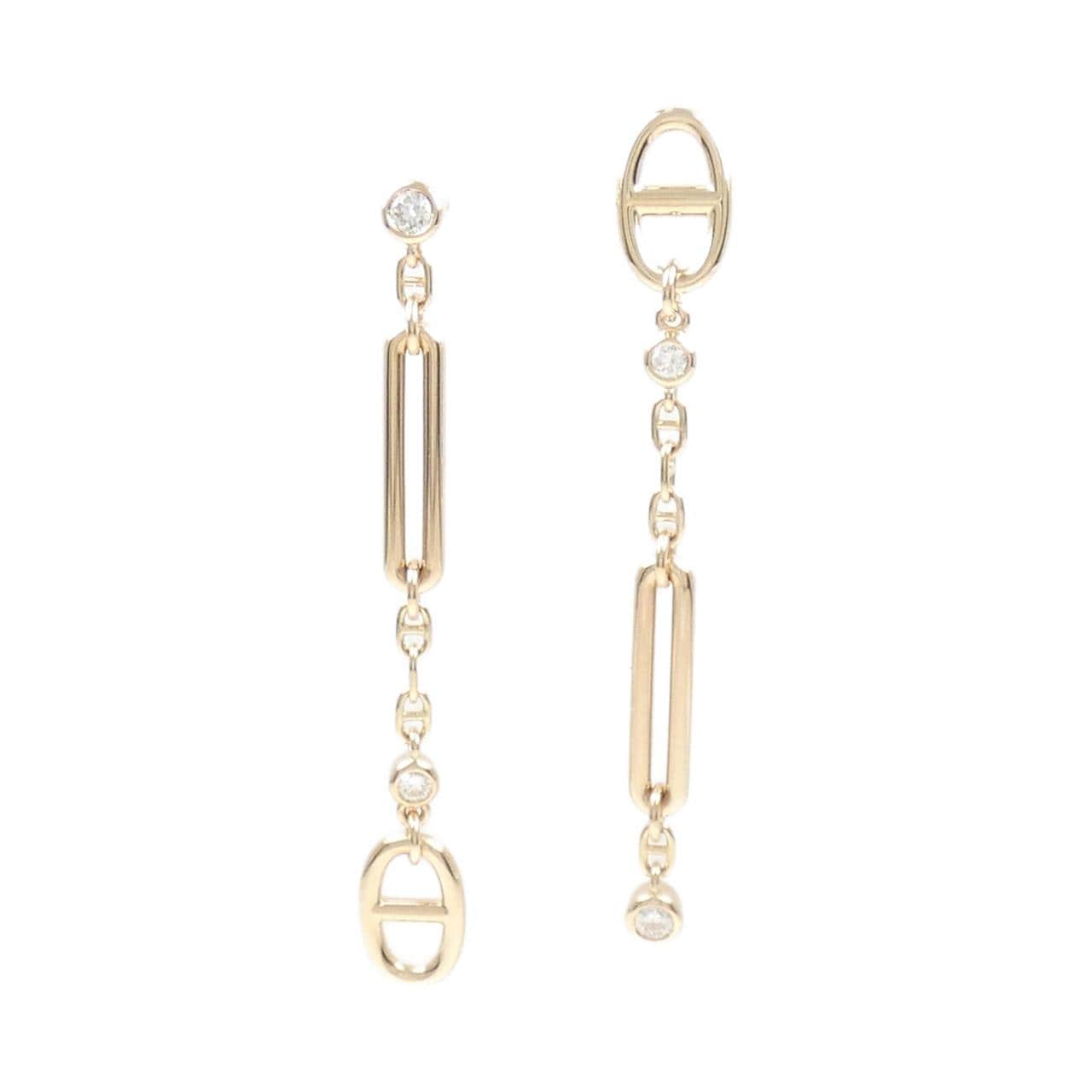 エルメス シェーヌ ダンクル カオス ピアス 0.2CT
