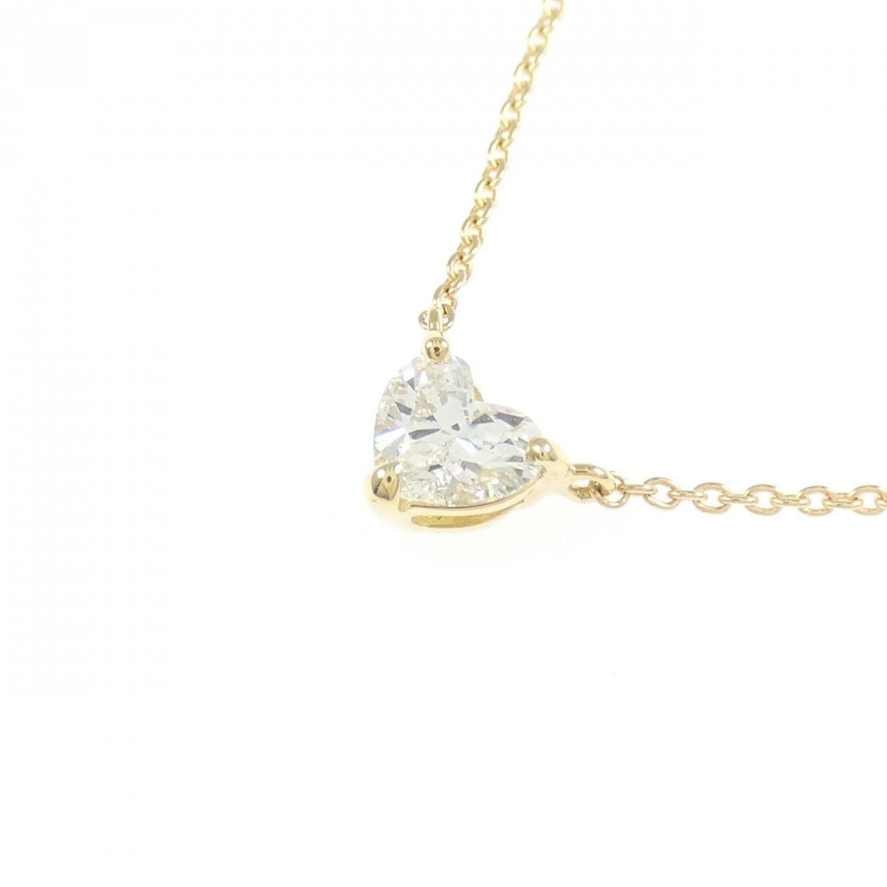 【リメイク】K18YG ダイヤモンド ネックレス 0.323CT H SI1 ハートシェイプ