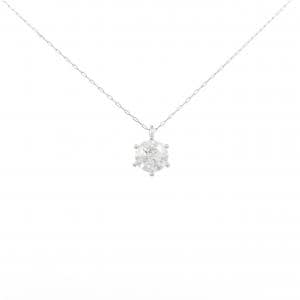 PT900/PT850 ソリティア ダイヤモンド ネックレス 0.53CT