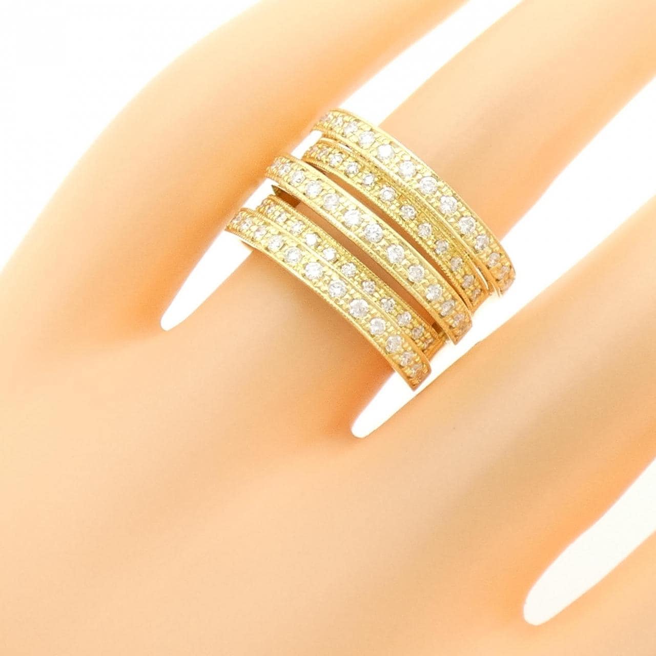K18YG ダイヤモンド リング 0.70CT