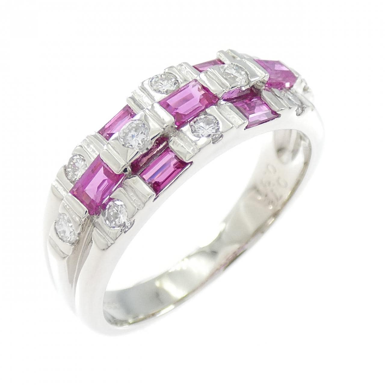 PT900 ルビー リング 0.72CT