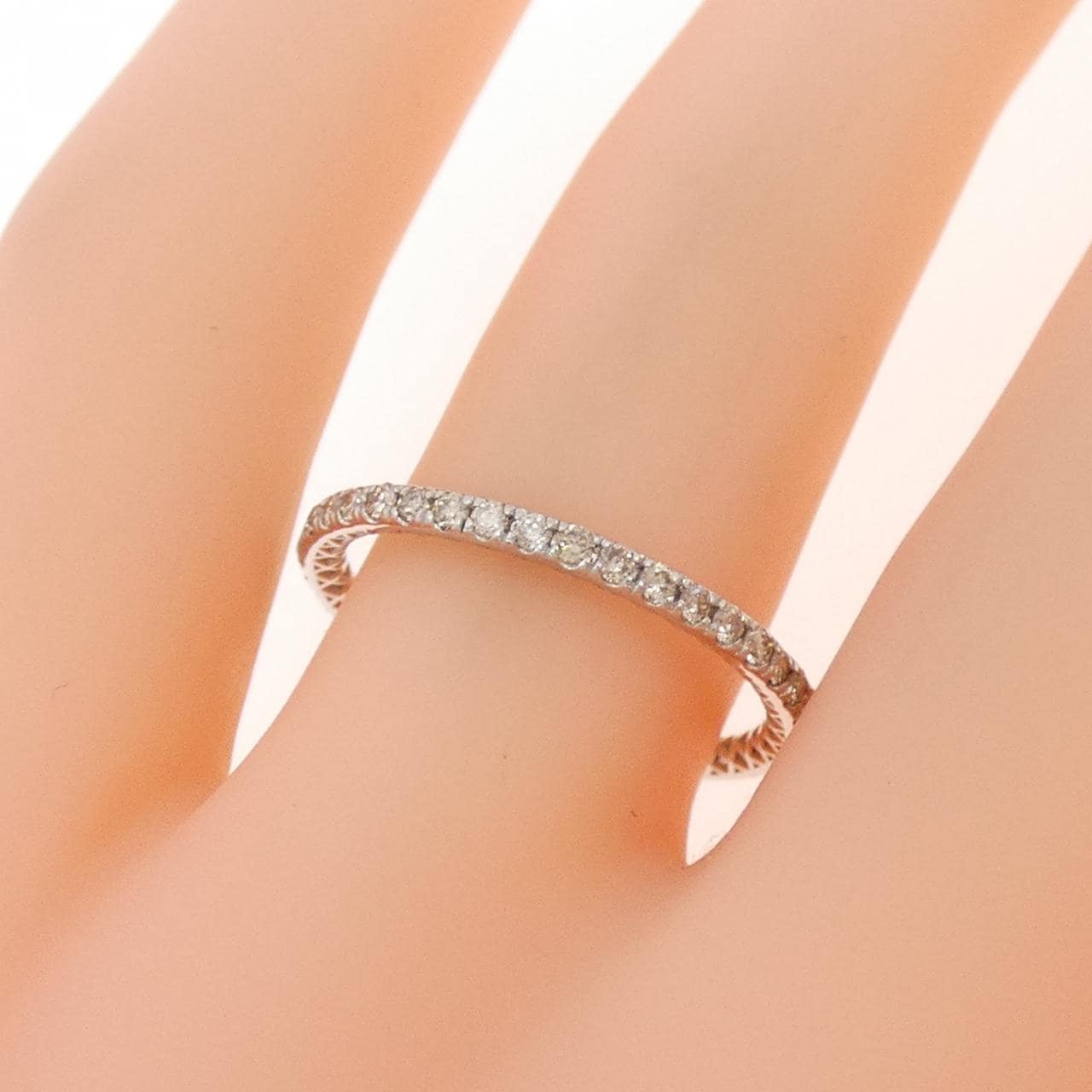 PT950 フルエタニティ ダイヤモンド リング 0.40CT