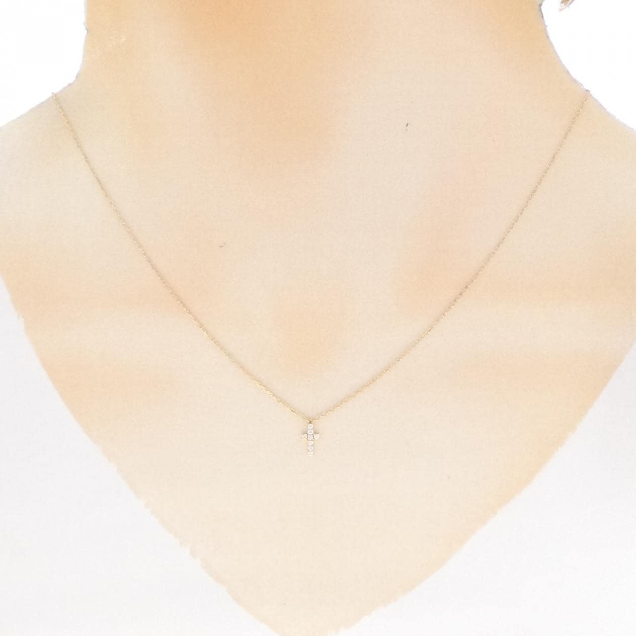 アーカー クロス ダイヤモンド ネックレス 0.05CT