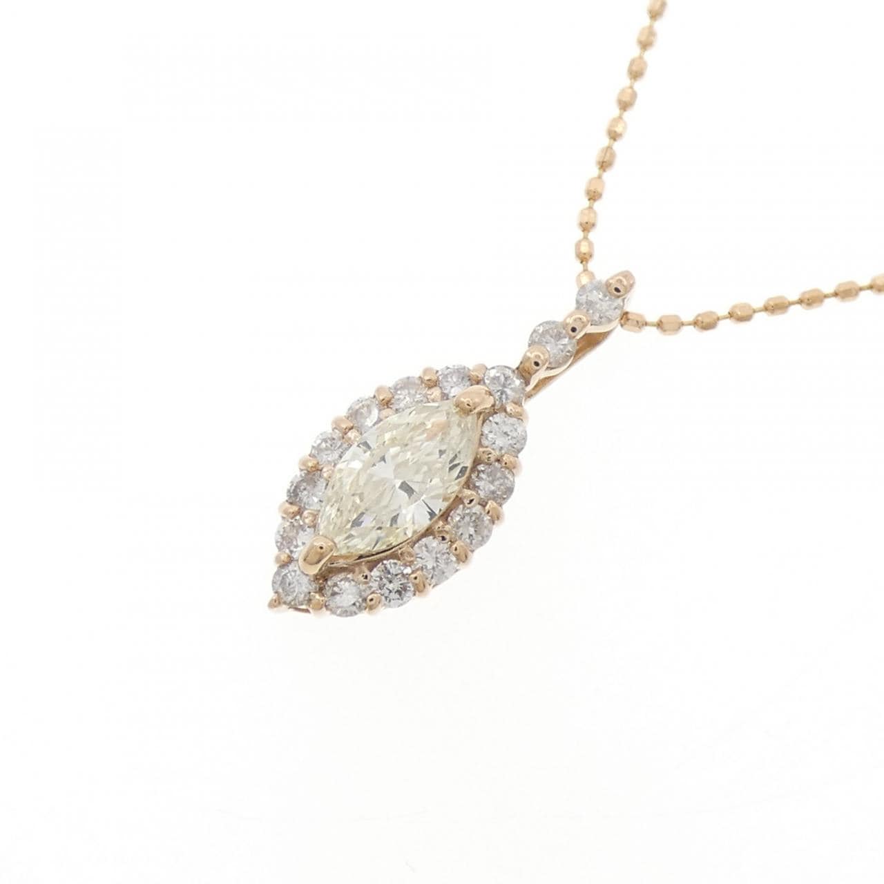 K18PG/750PG ダイヤモンド ネックレス 0.353CT