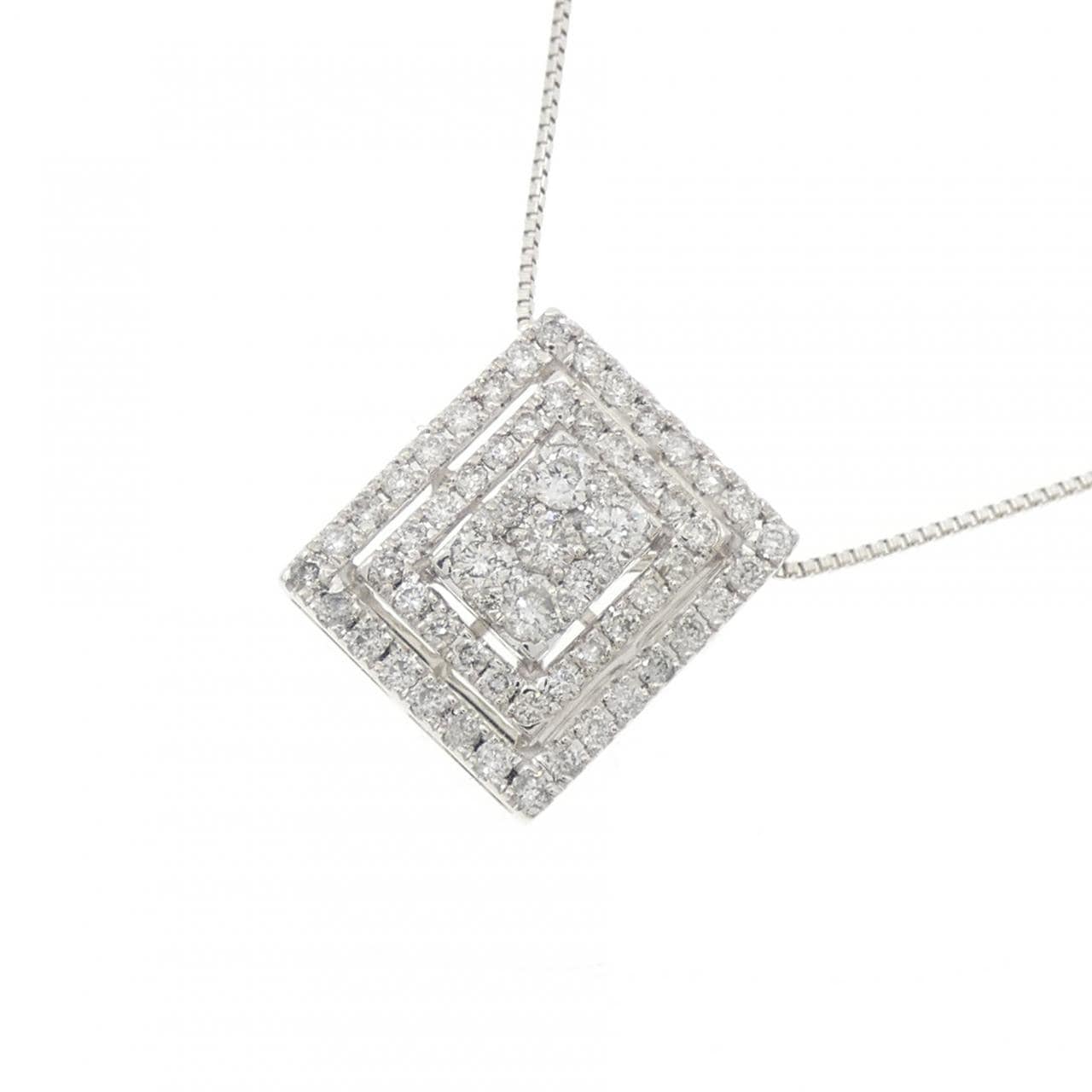 K18WG ダイヤモンド ネックレス 0.50CT