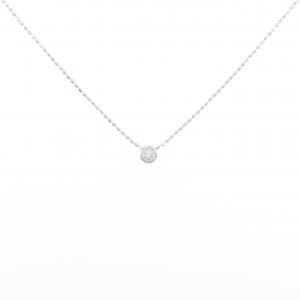 K18WG ソリティア ダイヤモンド ネックレス 0.09CT