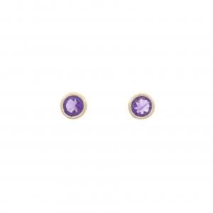K14YG アメジスト ピアス