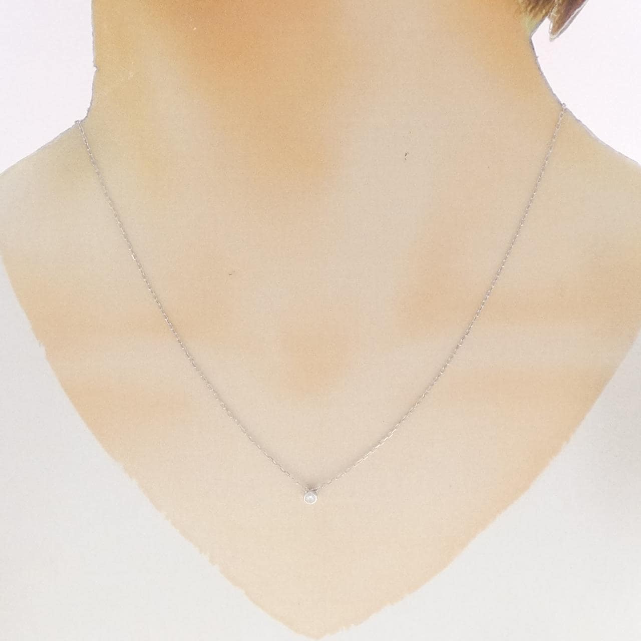 K10WG ダイヤモンド ネックレス 0.03CT