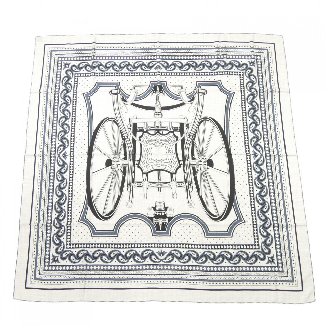 エルメス HERMES LES ROUES DE PHAETON BANDANA H244170S カレジェアン140 ショール