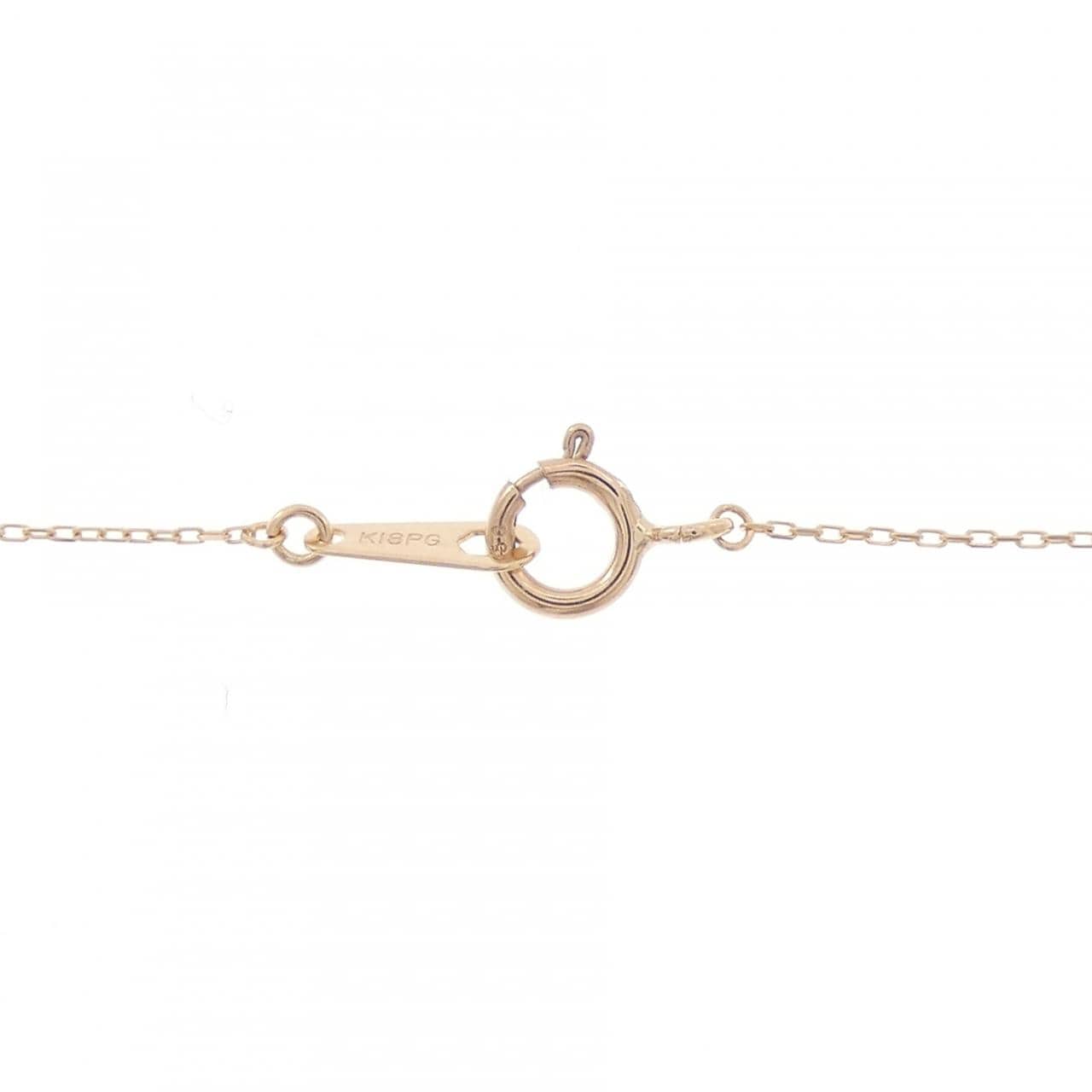 K18PG イニシャルA ダイヤモンド ネックレス 0.01CT