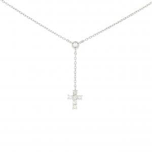 PT900/PT850 クロス ダイヤモンド ネックレス 0.20CT