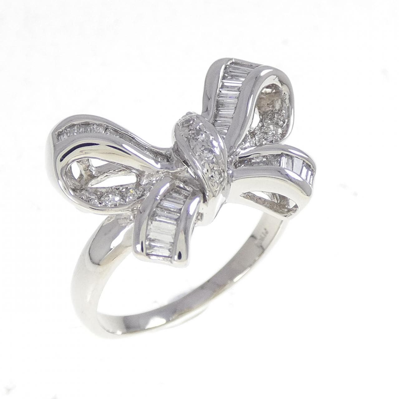 PT900 リボン ダイヤモンド リング 0.50CT