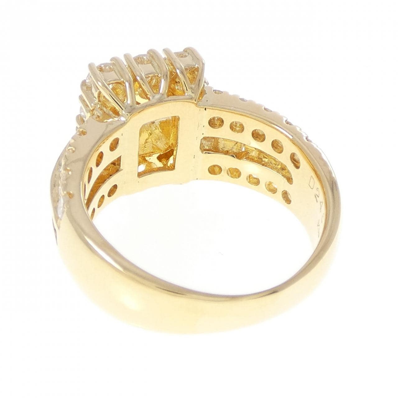 K18YG ダイヤモンド リング 1.004CT E VS2 ファンシーカット