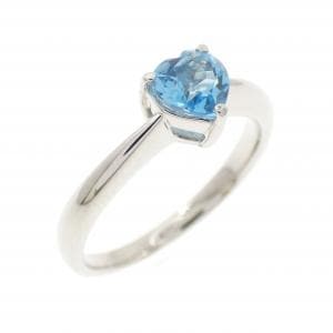 PT900 ハート ブルートパーズ リング 0.52CT
