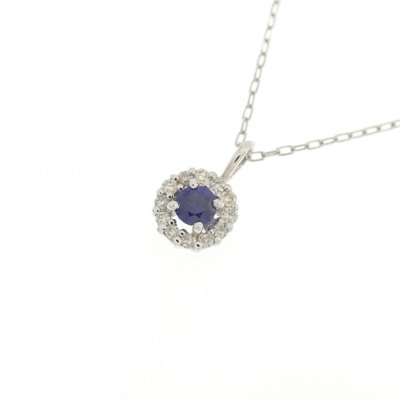 【新品】PT900 サファイヤ ネックレス 0.05CT