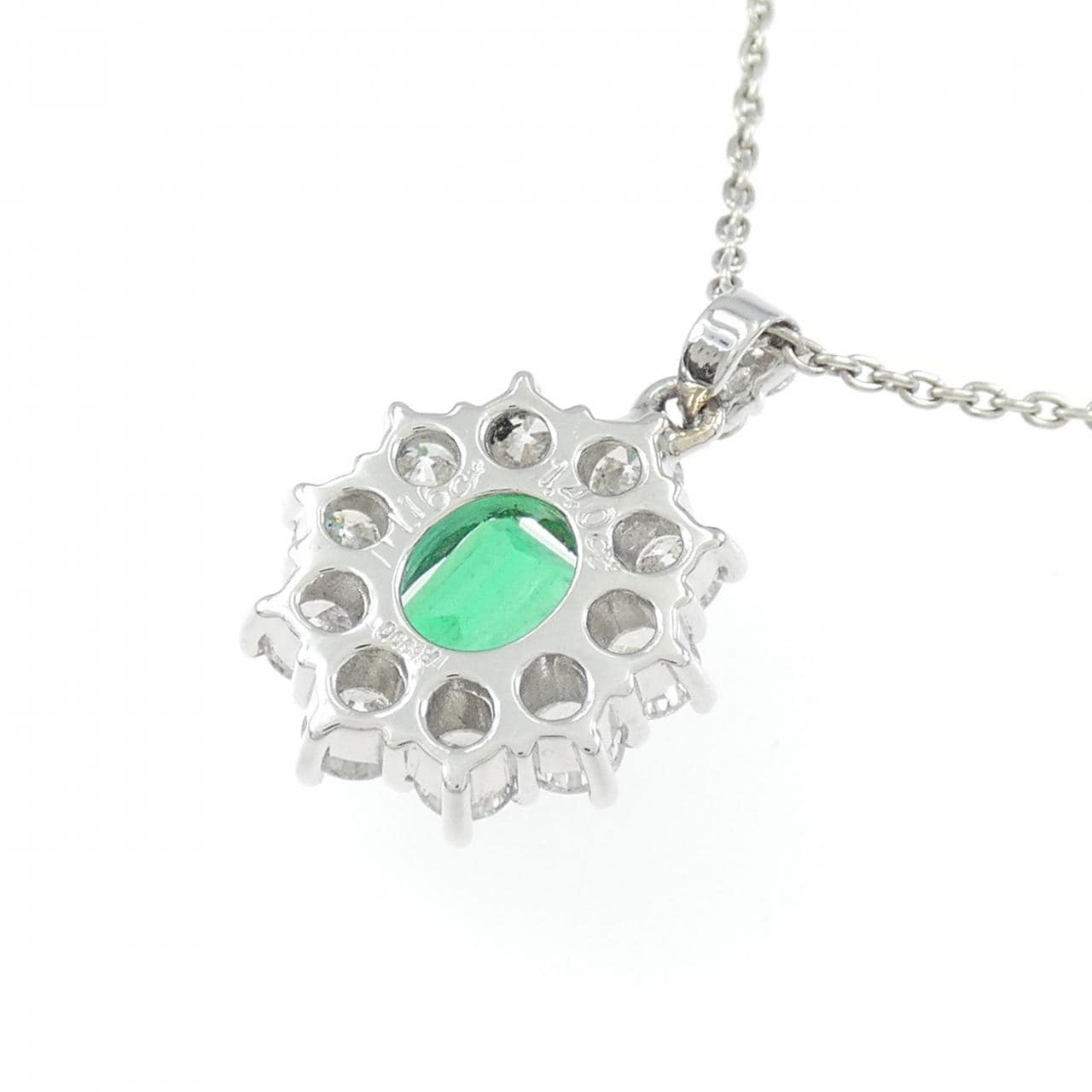 PT900/PT850 エメラルド ネックレス 1.40CT コロンビア産