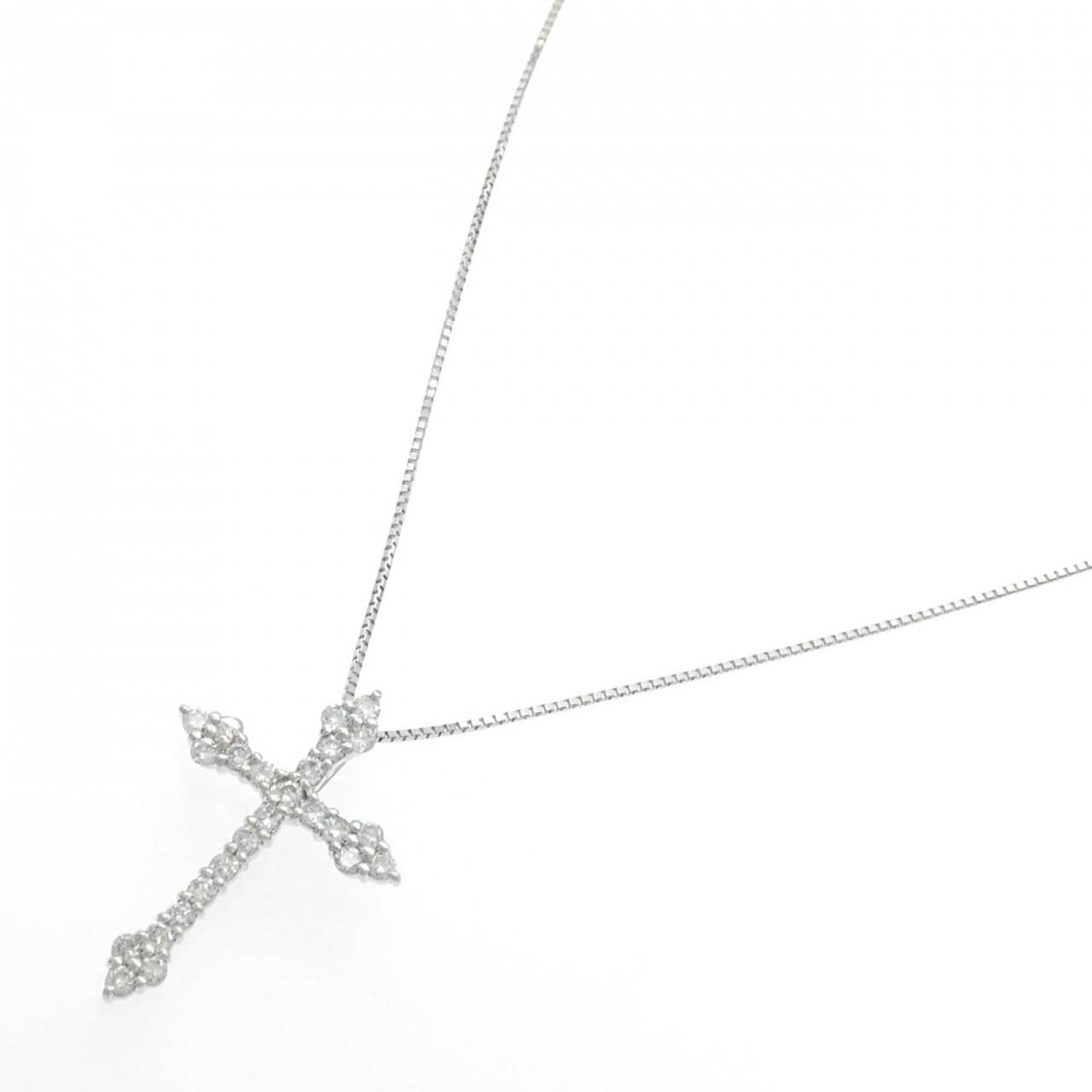 PT900/PT850 クロス ダイヤモンド ネックレス 0.50CT