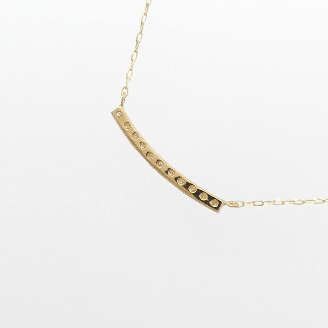 【リメイク】K18YG ダイヤモンド ネックレス 0.10CT