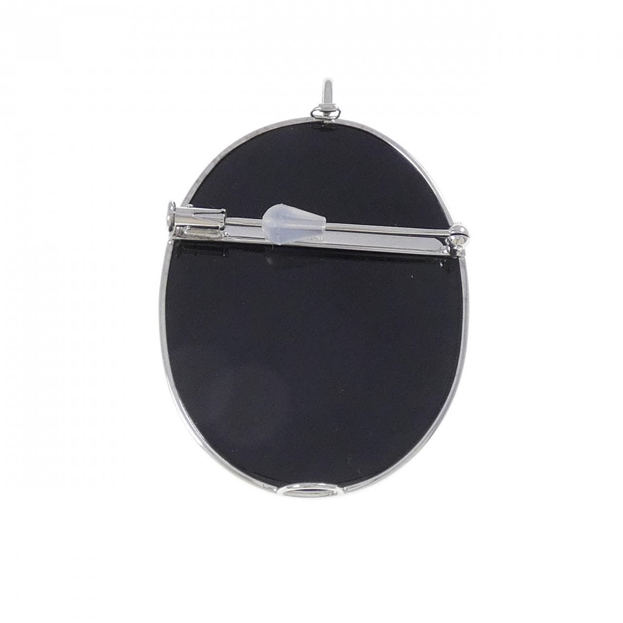 K18WG メノウカメオ ブローチ