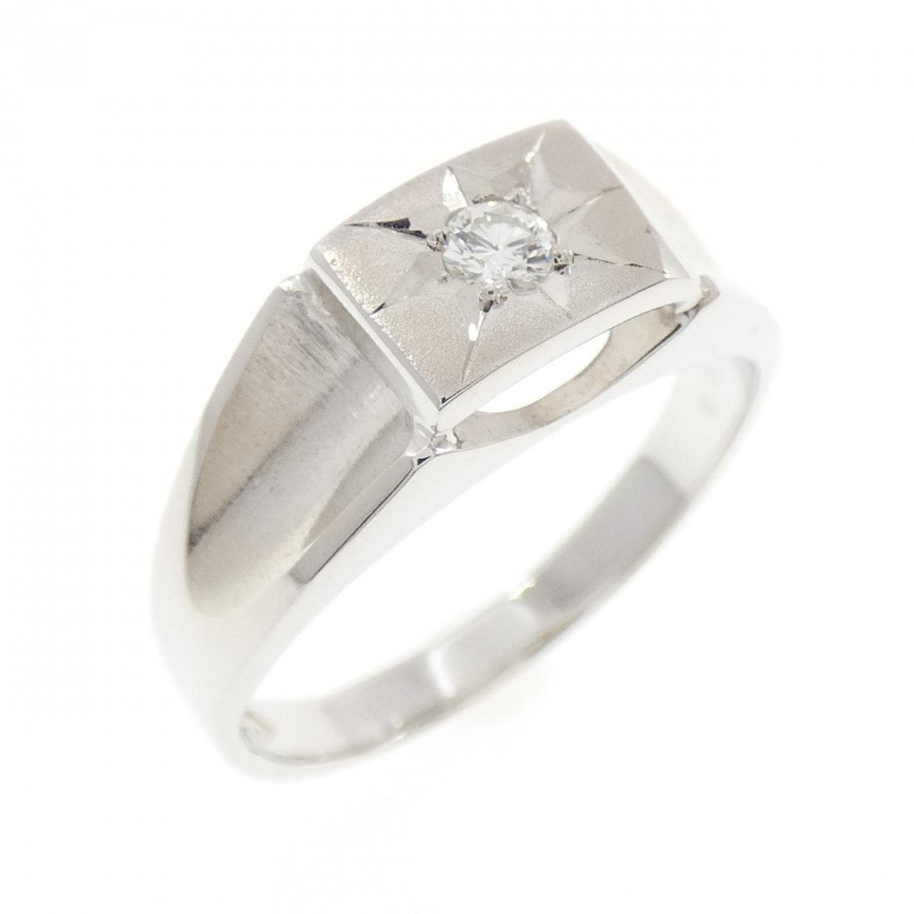 K14WG ダイヤモンド リング 0.08CT