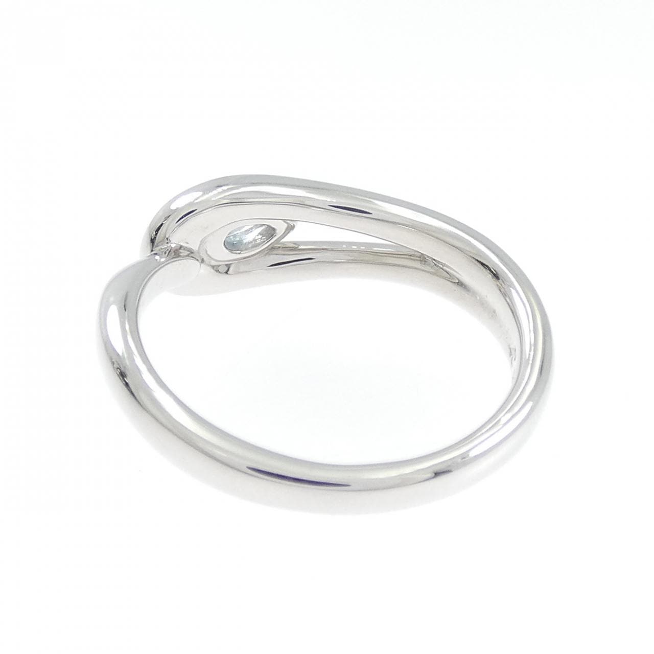 4゜C アクアマリン リング 0.132CT