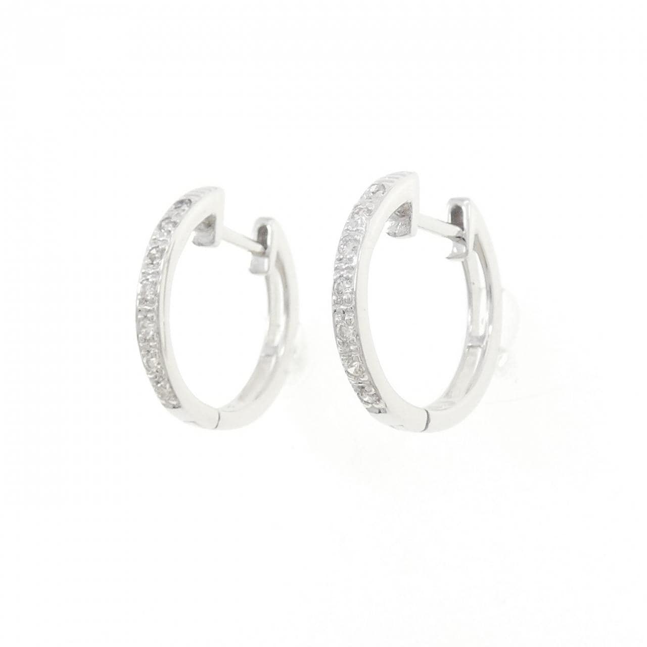 K18WG ダイヤモンド ピアス 0.10CT