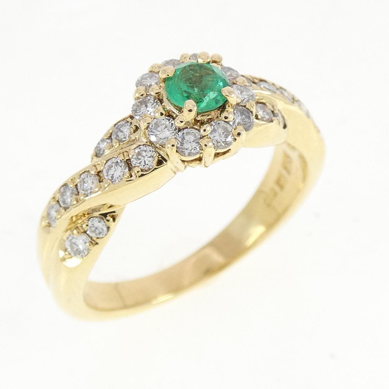 K18YG エメラルド リング 0.16CT