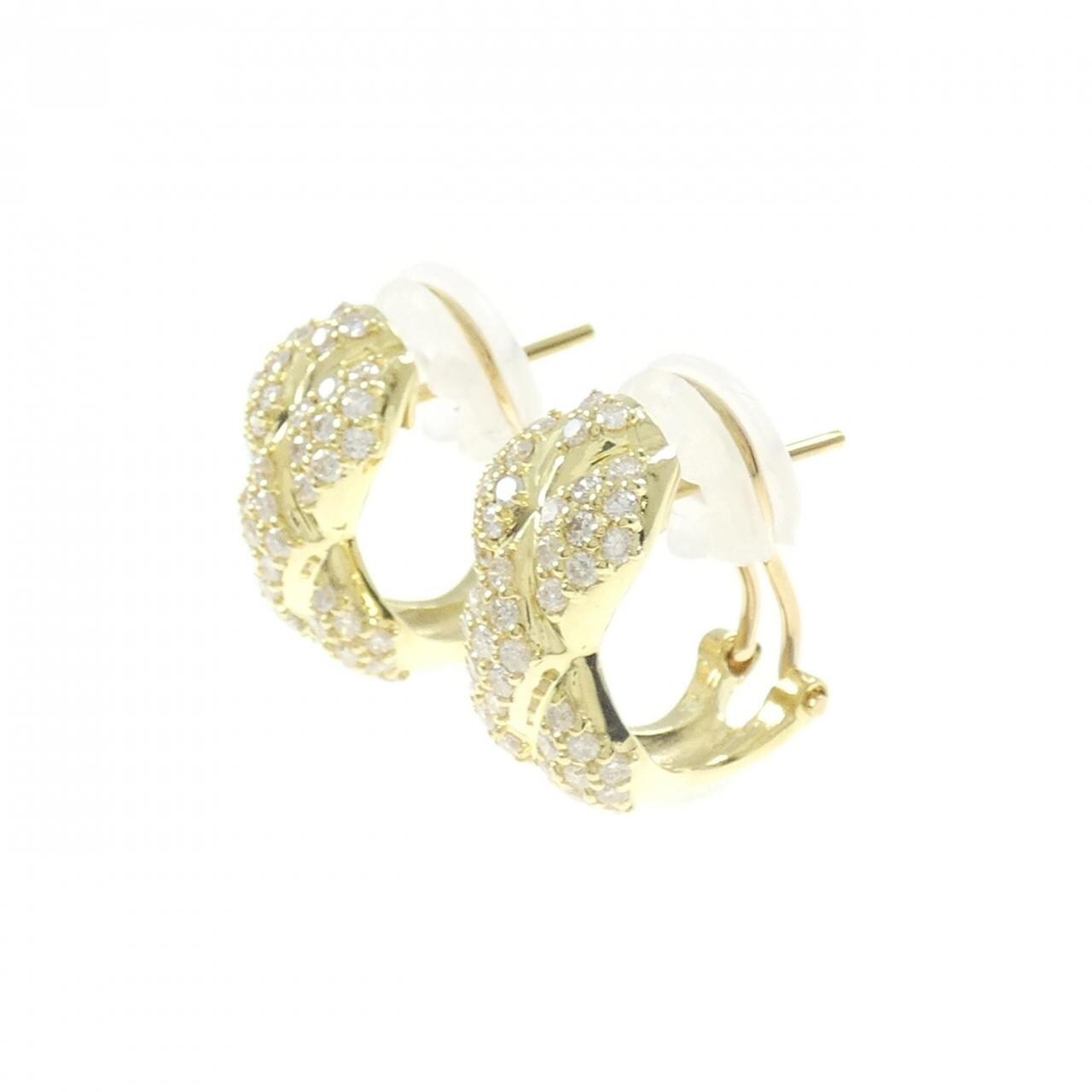 K18YG钻石耳环/耳夹1.00CT