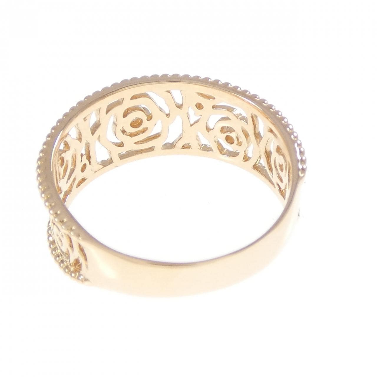 K18PG ローズ ダイヤモンド リング 0.10CT