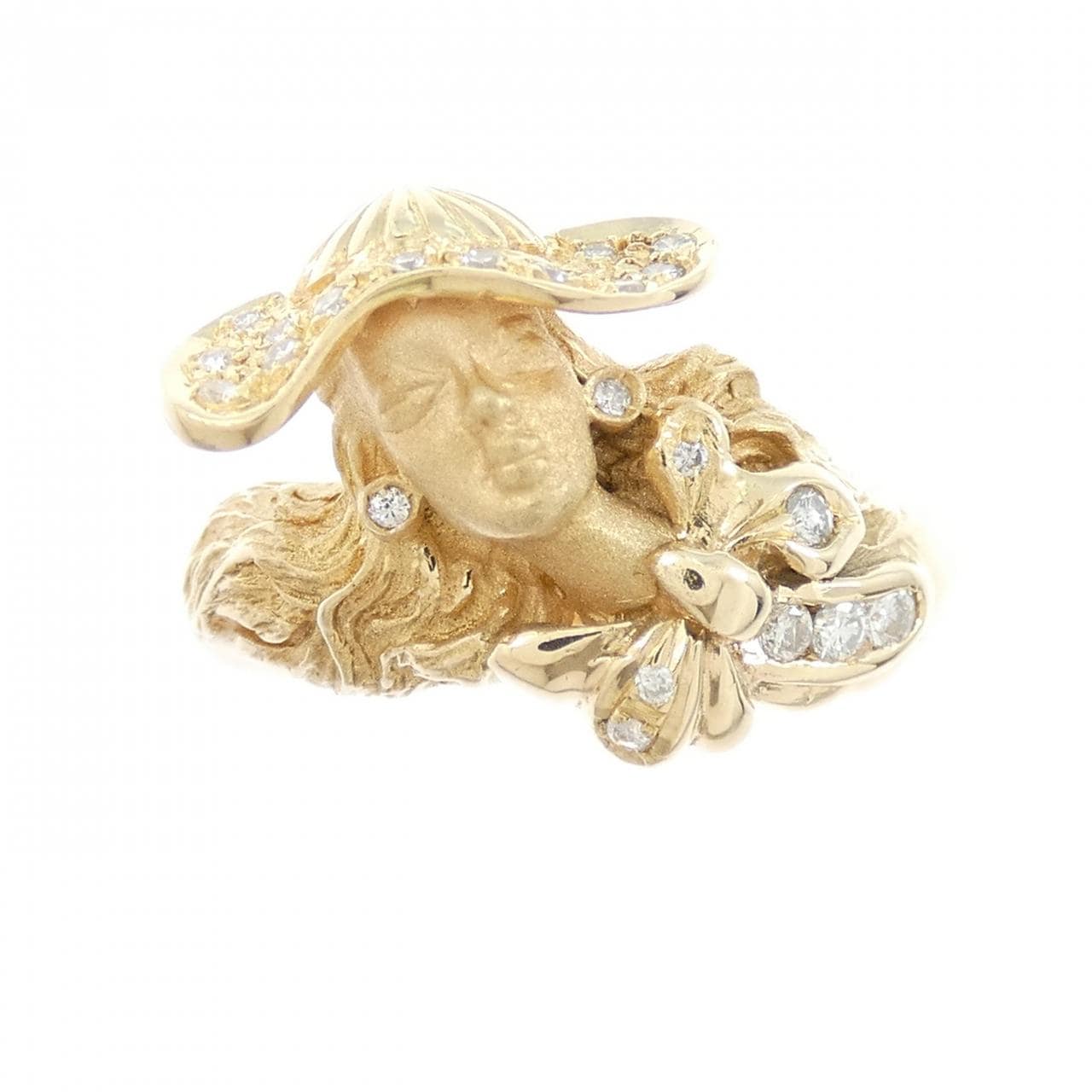 K18YG ダイヤモンド リング 0.16CT