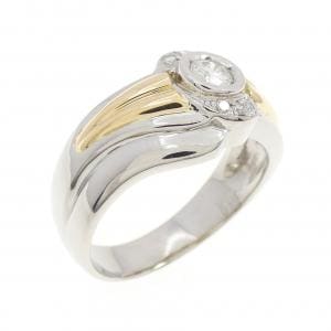 PT900/K18YG ダイヤモンド リング 0.18CT