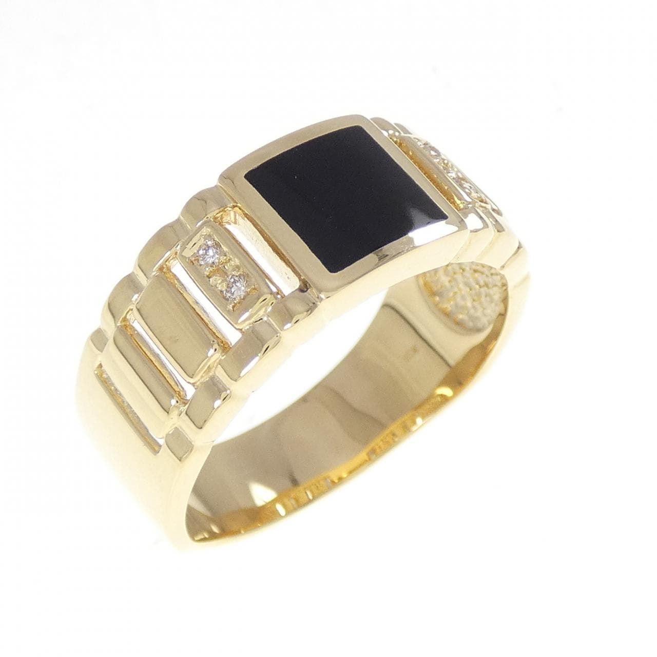 【新品】K18YG オニキス リング