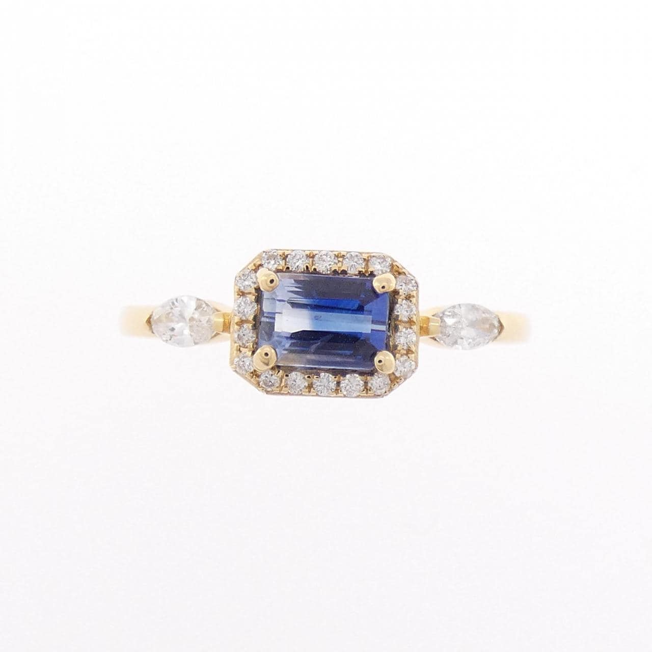 [BRAND NEW] K18YG Sapphire Ring 0.66CT