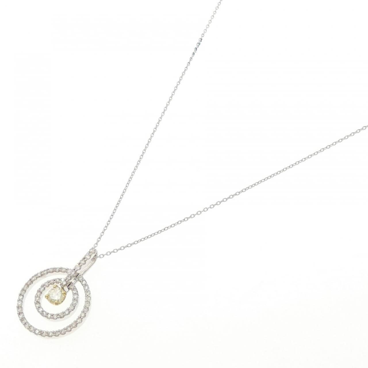 K18WG/K18YG ダイヤモンド ネックレス 0.206CT