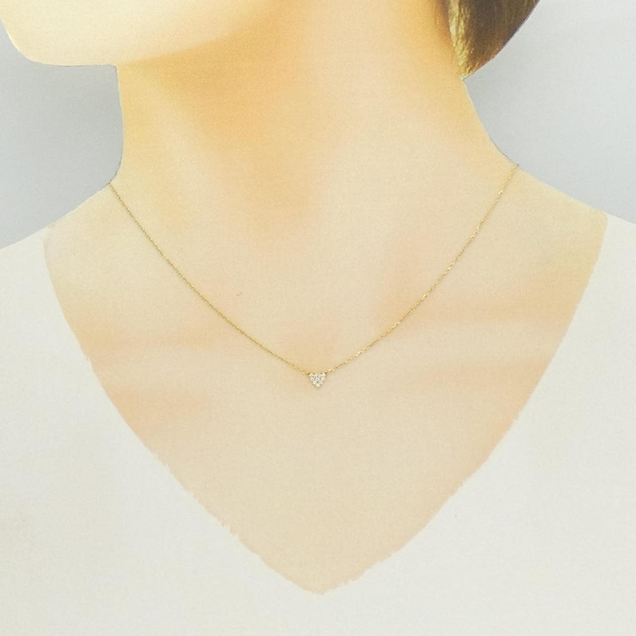 アーカー ハートパヴェ ネックレス 0.05CT