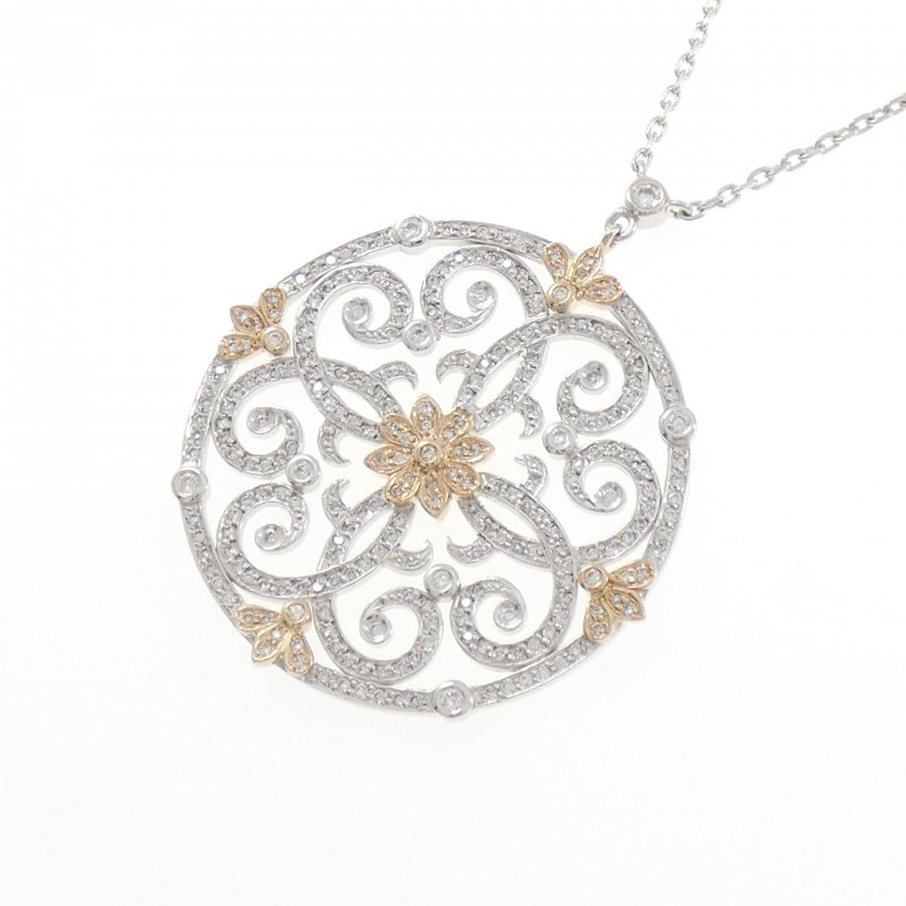 K18WG/K18PG ダイヤモンド ネックレス 0.88CT