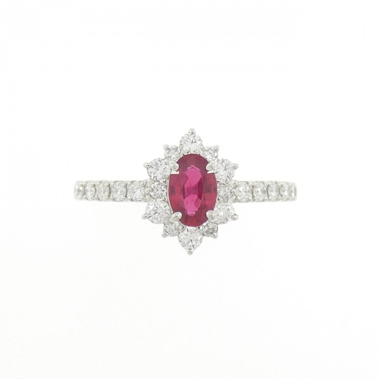 PT900 ルビー リング 0.49CT