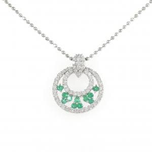 PT900/PT850 エメラルド ネックレス 0.53CT