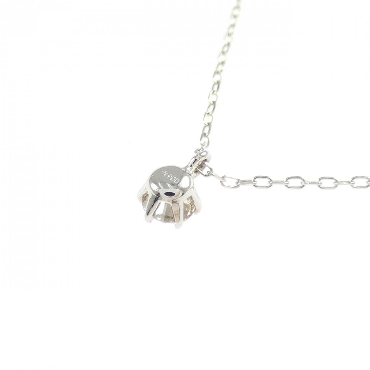 PT900/PT850 ソリティア ダイヤモンド ネックレス 0.13CT