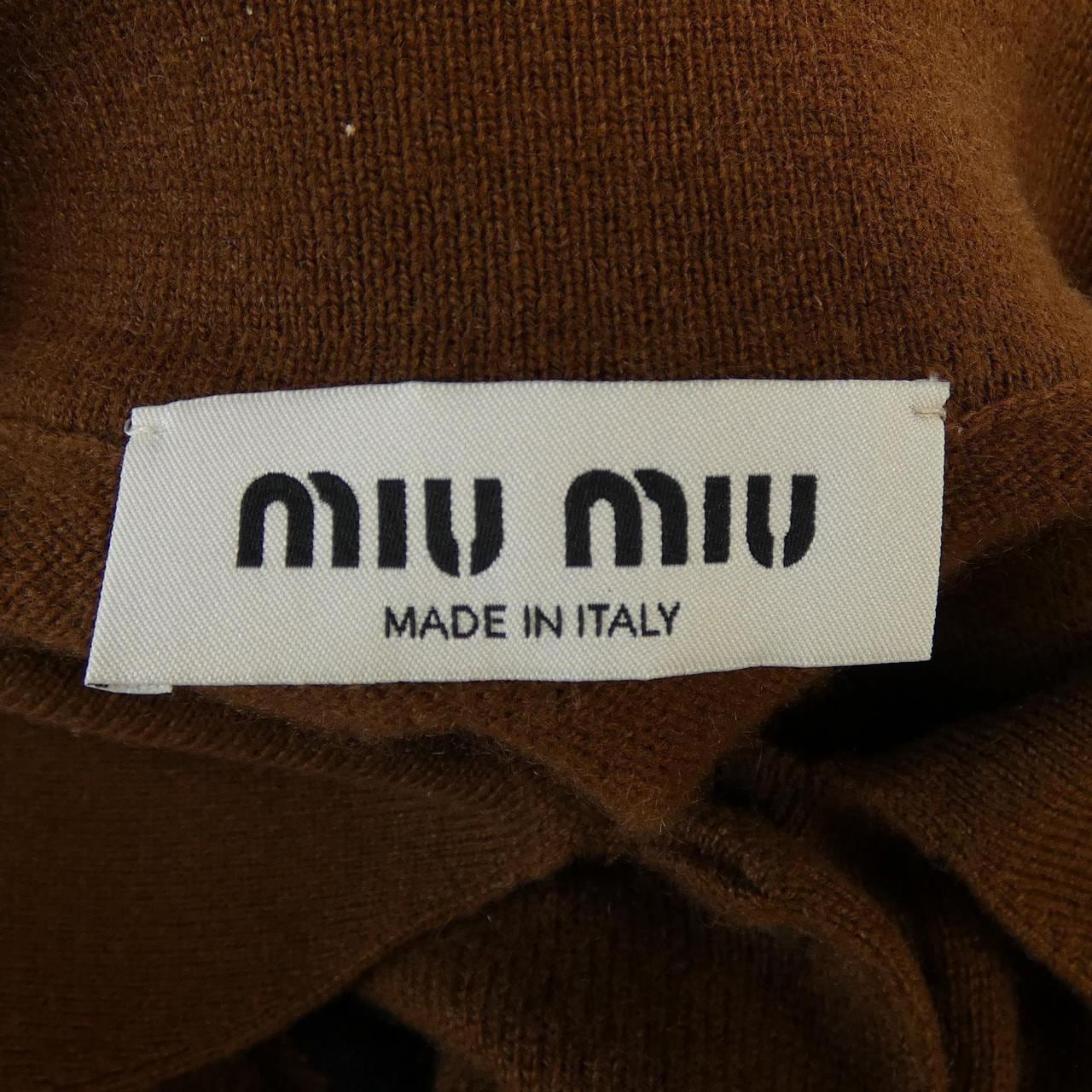 ミュウミュウ MIU MIU CASHMERE KNIT POLO SHIRT MML972 S000 15NE ニット