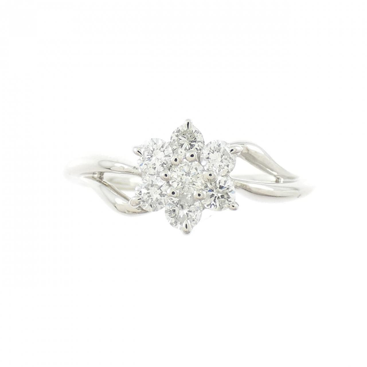 PT900 フラワー ダイヤモンド リング 0.30CT