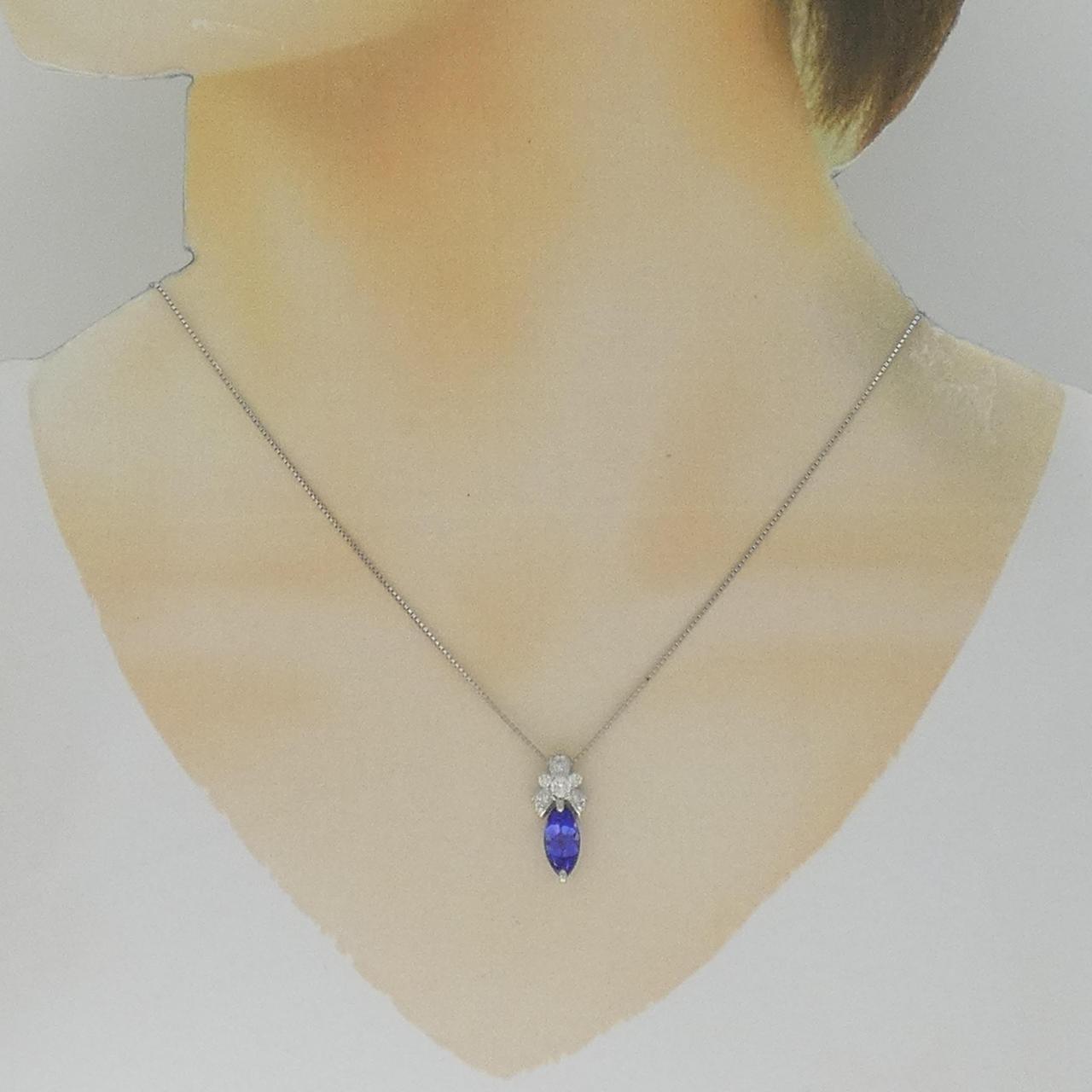 PT900/PT850 タンザナイト ネックレス 1.51CT