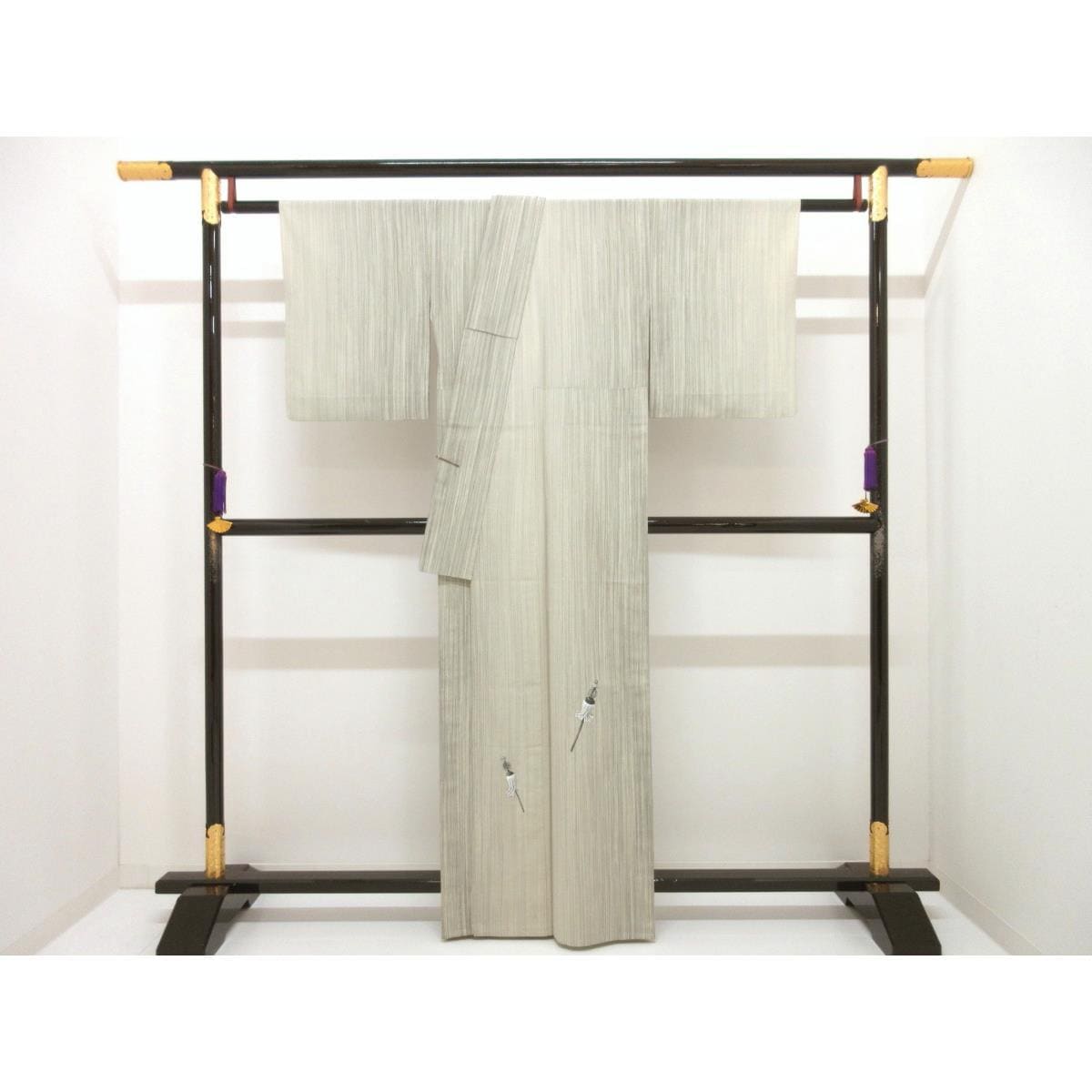 単衣　訪問着　本塩沢　山田織　友禅加工