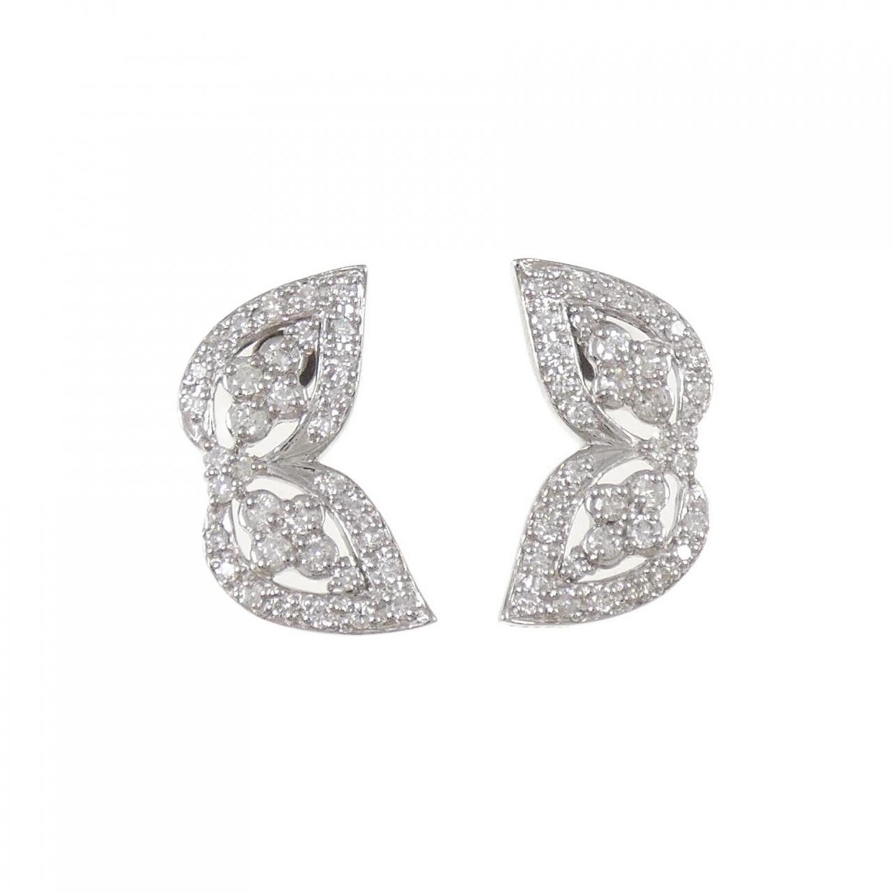 PT900/K14WG ダイヤモンド ピアス 0.50CT