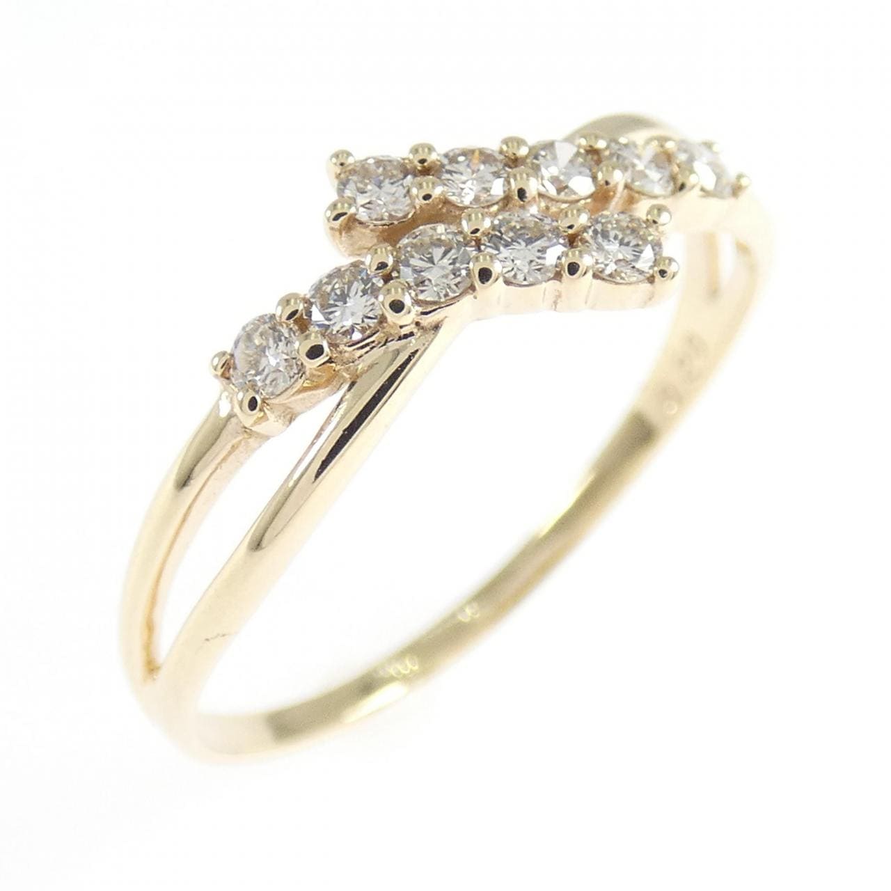 K10YG ダイヤモンド リング 0.20CT