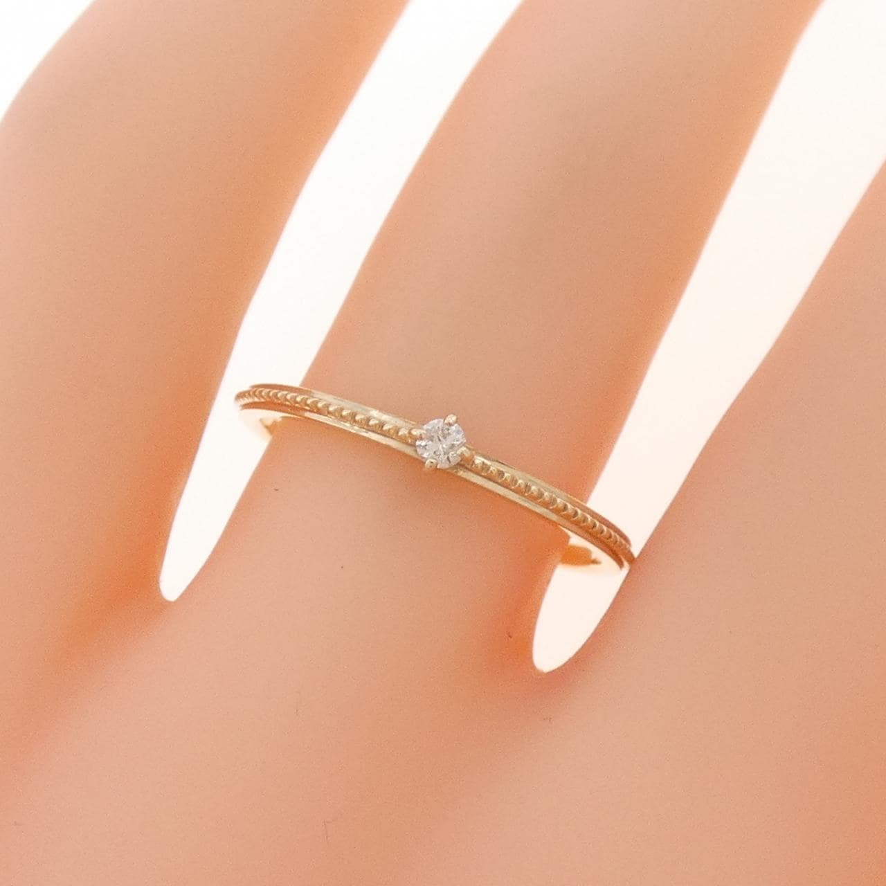 アガット ダイヤモンド リング 0.03CT